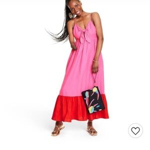 Tabitha Brown Sleeveless Tie-Front Midi Dress Target